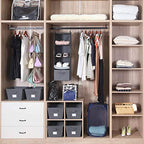 MAX Houser 4-Shelf Hanging Closet Organizer, Space Saver, Cloth Hanging Shelves with 2 Side Pockets, Foldable (Grey) - color: Grey-2
