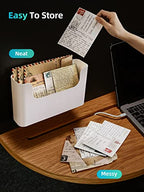 Hanging Wall Mount File Organizer Holder No Drilling Door Office Mail Supplies Storage Magazine Envelope Planner Wall Single Pocket Plastic (Off White)