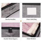 Fixwal Under Bed Storage Containers 4 Pack, Reinforced Underbed Organizer Below 4.5 Inches Low Profile Clothes Storage Bins with Sturdy Sidewalls and Bottom