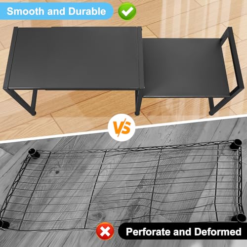 44.3 Inches Expandable Metal Storage Shelves,150LBS Heavy Duty Shelving Units and Storage For Appliance,Adjustable Utility Organization and Storage Shelf Rack For Kitchen Cabinet Closet Garage Pantry - size: 1 Tier：11.8"D x 44.3 "W x 16.3"H