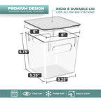 Sorbus Small Clear Plastic Storage Bins With Lids - Stackable Organizers for Toys, Clothes, Medicine, Makeup, Closet, Art Supply, Bathroom, Shoes (8 Pack) - size: Small, style: 8 Pack