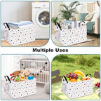FANKANG Storage Basket,Nursery Hamper Canvas Laundry Basket Foldable with Waterproof PE Coating Storage, Office, Bedroom, Clothes,Toys (Rec-Star) - color: FK-Rec-Star