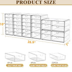 YFXCVSL Acrylic Makeup Organizer with 31 Drawers, 6 Pack Clear Storage Drawers, Bathroom Makeup Organizer for Palettes, Cosmetic, and Beauty Supplies,Ideal for Vanity, Cabinet,Desk Organization - size: 31 Drawers