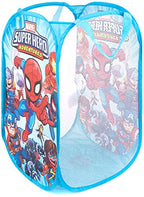Jay Franco Marvel Super Hero Adventures Pop Up Hamper - Mesh Laundry Basket/Bag with Durable Handles - Features Spiderman, Iron Man, Captain America & Thor (Official Marvel Product) - color: Super Hero Adventures