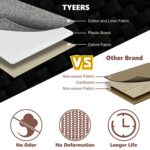 TYEERS Extra Large Collapsible Storage Bins with Lids and Compartments, Organizing Bins for Closet Storage, Clothes Storage, Cube Organizer for Home Office Storage - 2 Pack - Gray - color: Grey, size: 2-Pack 21.7x13x11.8 in