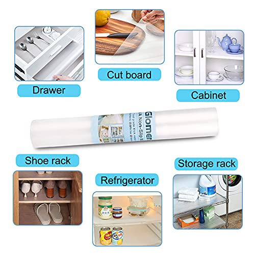 Shelf Liner, Non-Slip Cabinet Liner, Washable Oil-Proof for Kitchen Cabinet, Shelves, Refrigerator, Storage, Desks, 16 Inches x 20 FT, Non Adhesive Drawers Liner… (16 Inches x 20 FT) - size: 16"W x 240"L
