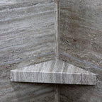 Palisade Vinyl Waterproof Corner Shower Shelf in Grecian Earth - color: Grecian Earth