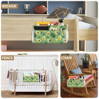 Bedside Caddy Hanging Bunk Bed Caddy Bed Organizer Hanging Pocket with 2 Hooks Bedside Storage Organizer Pocket Bag Holder Green Avocado and Leaf - color: Green Avocado and Leaf
