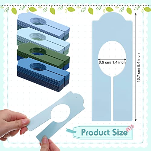 Sintuff 64 Pcs Hanging Closet Size Dividers Clothing Rack Dividers Rectangular Reusable Closet Separators for Clothing Racks Retail (Bright Color) - color: Bright Color