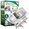 TAILI 6 Pack Vacuum Storage Bags, LONG SIDE ZIP (3 Large+3 Jumbo), Multi-Size Vacuum Seal Bags for Clothing, Storage Bulky Beddings, Comforters and Clothes, Space Saver for Closet Organization - size: 6 Combo