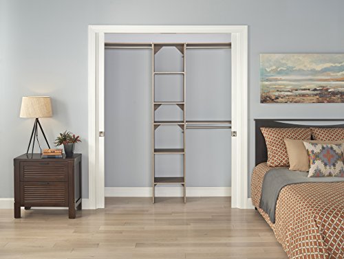 ClosetMaid 1951140 SuiteSymphony 16-Inch Closet Organizer with Shelves, Natural Gray - color: Natural Gray, style: Closet Organizer w/Shelves