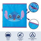 Disney Stitch Storage Bins,10" Collapsible Fabric Cubes, Pack of 2,Kids Organizer, Nursery & Bedroom Decorative Storage Boxes with Handles