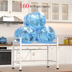 PUSDON Expandable Microwave Oven Rack, 2-Tier Countertop Baker's Rack Style Shelf, Heavy Duty Carbon Steel Stand with 3 Hooks, 160lbs Capacity Modern Kitchen Organizer, White - color: White, size: H-frame 2 tier