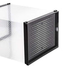 OnDisplay Clik Stackable Interlocking Shoe Box System (Medium Clear/Black, Set of 8) - color: Medium Clear/Black, size: Set of 8