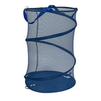 Household Essentials Pop-Up Mesh Laundry Hamper, Blue - color: Blue