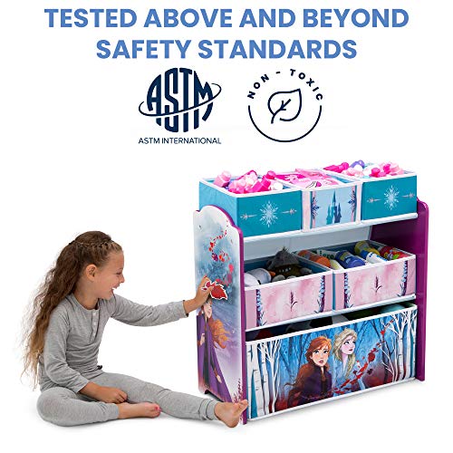 Disney Frozen II 6 Bin Design and Store Toy Organizer by Delta Children, Greenguard Gold Certified - color: Disney Frozen II