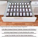 Bamboo Spice Rack Drawer Organizer - 8 Pieces Set- 7" Wide Per Piece - Combine Pieces Into 14" Wide Rack (7" or 14") - size: 14"