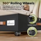 LAMU Under Bed Storage with Wheels, 2 Pack Under Bed Storage Containers with Clear Lids & Label, Rolling Under Bed Drawers for Clothes, Shoes, Blankets, Black - color: Black