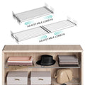2Pack Expandable Closet Tension Shelves Organizers, Adjustable Wall Mounted Tension Shelf for Cabinet Rack Storage Wardrobe Divider Shelving for Closets Pantry Cupboard Kitchen - size: 2Pack/Liner, Large, W11.8" X L(16.5 "~ 31")