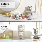 Prsildan Acrylic Drawer Makeup Organizer with 5 Drawers, Hair Accessories Organizer, Office Desk Organization, Clear Stackable Storage Drawers for Vanity, Countertop, Craft, Jewelry - style: 5 Drawers