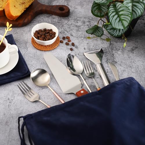 Ferraycle Silver Storage Bags Oversized 24 x 32 Inch Zipper Anti Tarnish Cloth Bag for Silver Storage, Tray, Jewelry, Flatware, Vase, Polishing,Tarnish Cleaning(Navy) - color: Navy