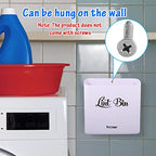 Picowe Magnetic Laundry Storage, Large Lint Holder Bin for Laundry Room, Space-Saving Trash Container Hanging on Dryer, Washer or Wall Mount (Gray White) - size: L Design - White