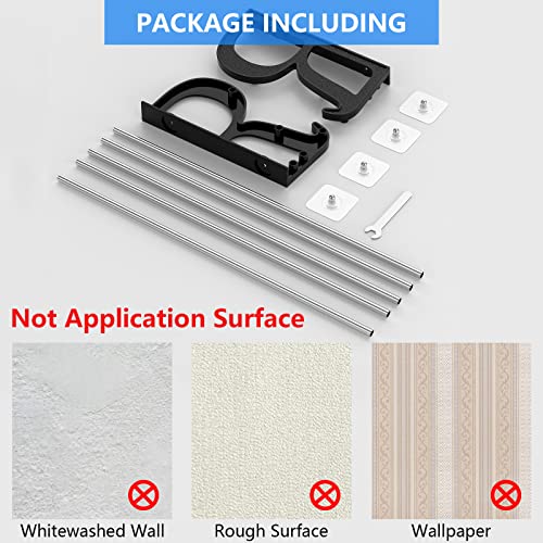 Hanging Shoe Rack 2 Pack, Wall Mount Shoe Rack with Sticky Hanging Mounts, Wall Shoes Holder Storage Organizer Shelf Shoe Holder for Wall Camper and RV Shoes Storage with Hooks No Drilling - style: 2 Pack