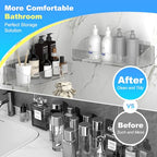 Acrylic Shower Shelves 3 Pack, Clear Adhesive Shower Caddy Organizer, Rustproof No Drill Wall Mount Bathroom & Kitchen Storage Rack - color: Clear