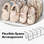 Transparent Acrylic Kids Shoe Rack, Small Shoe Rack,Baby Shoe Organizer, Kids Shoe Organizer with 4 Sections Stackable Shelves for Closet Storage, Space-Saving 4 Pack