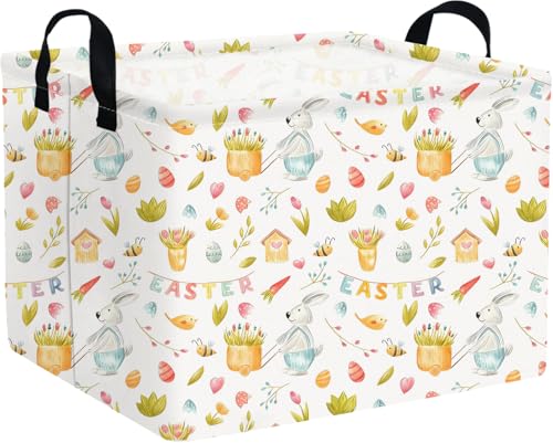 Rectangular Easter basket,Easter basket empty,Kids Storage Baskets for kids Bedroom,Gift bin,Kids Storage Bin,Easters gift baskets,Kids home Decor(Bee Easter egg) - color: Bee Easter egg