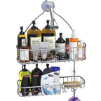 Simple Houseware Bathroom Hanging Shower Head Caddy Organizer, Chrome (26 x 16 x 5.5 inches) - color: Chrome, size: Large