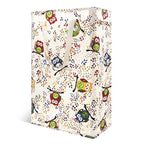 Odonata Slim Laundry Hamper Handles Collapsible Laundry Basket Thin Dirty Clothes Basket Narrow Laundry Bag Foldable Dirty Hamper 48L (Owl) - color: Owl