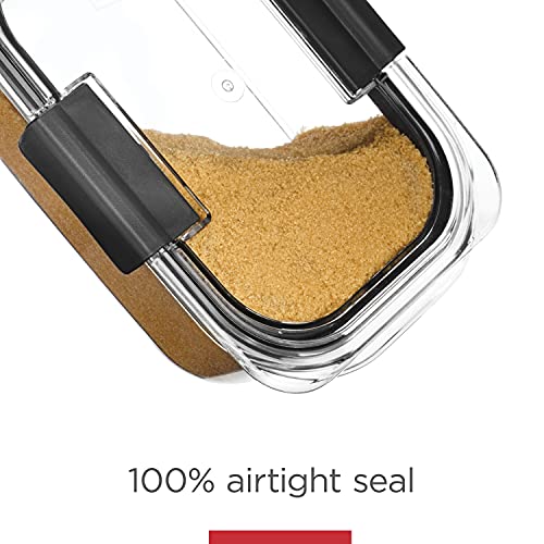 Rubbermaid Brilliance Pantry Airtight Food Storage Container,BPA-Free 7.8 Cup,Ideal for Brown Sugar - Efficient,Leak-Proof and Dishwasher-safe,(Pack of 2) - size: Set of 2