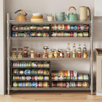 Sbanmao Extra-Long 2-Tier Stackable Can Organizer for Pantry, Sturdy Can Holder for Canned Soup Food Goods Storage up to 64 Cans, Black - style: Long(30'' W)-1 Pack
