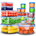 RockBerry 32 Pcs Large Plastic Food storage containers-85 oz to Sauces Box Stackable Kitchen storage bowls sets-BPA Free Leak proof with lids airtight-Microwave freezer safe lunch boxes - color: Color-of-32Pcs