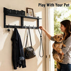 28" Coat Rack Wall Mount with Shelf, Entryway Key Holder Wall Mount Wood Wall Coat Hooks with 7 Hooks 3 Key Hanger, Wall Mounted Coat Rack Mail Holder for Living Room, Bedroom - color: Black, size: 28 inch