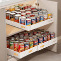 Adjustable Can Organizer for Pantry, Pull-Out Pantry Organizers and Storage, Soda Can Organizer - Great for Pantry, Kitchen Cabinet & Countertop (16.5" L x 12.2" W x 2.8" H (Adjustable Width))