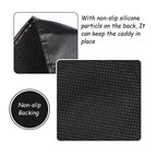 Couch Caddy, Armchair caddy with Detachable Tray, Non-Slip PU Leather Remote Control Holder for Recliner with 5 Pockets (Black) - color: Black