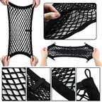 Universal 2 Pack Elastic Small Cargo Net Pocket Organizer Pouch Bag 14.3 x 9.5 inches RV Netting Storage Pocket with 8 Pieces Mounting Screws, Mesh Cargo Net for Car Trunk RV Storage - size: 14.3 x 9.5 inch