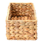 Household Essentials Water Hyacinth Rectangular Storage Basket, Natural - color: Natural
