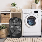 Larpur 3 Pack Pop Up Laundry Hampers, Collapsible Mesh Laundry Baskets, Portable Foldable Clothes Hampers for Dorm, Home, Bedroom, Bathroom, RV Cruise, Black - color: 3pcs-Black