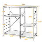 soges Kitchen Standing Baker's Rack, Utility Microwave Oven Stand, Multi-Layers Kitchen Storage Cart Workstation Shelf, Coffee Cart, Black - color: Black