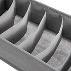 Amazon Basics Underwear Drawer Organizer Dividers for Closet Organization and Storage, Fits Perfectly in Dresser, 2-Pack, Gray | Pack of 2 - size: Pack of 2