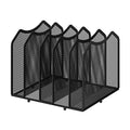Simple Trending Mesh Desktop File Sorter Organizer, 5-Section Bookshelf for Desk Home Office, Black - style: 5 Section-Black