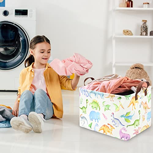 Rectangle Dinosaur Basket,Kids Toy Storage Bin,Storage Bins Organizer for Boys Nursery Hamper,Baby Room Decor,Gift Basket for Boy and Girl(Dinosaurs) - color: Dinosaurs