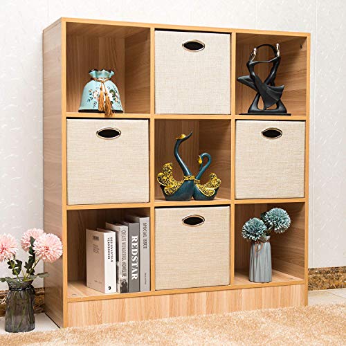 Posprica Storage Cubes, 12×12 Storage Bins, Fabric Drawers Organizer Basket, 4pcs, Beige - color: Beige, size: 12×12×12/4pcs