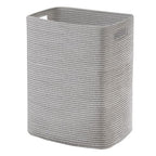 MEGASKET Large Laundry Hamper 16"x13"x22" - Tall Woven Laundry Basket, Cotton Rope Dirty Clothes Hamper, Baby Kids Nursery Wicker Laundry Basket, Bedroom Aesthetic, Soft Laundry Bin, Gray Hamper, 75L - color: Gray