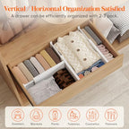 Lifewit 5 Pack 6" High Drawer Dividers 34-56cm/13.5-22" Adjustable Drawer Organizer for Clothes/Utensils, Expandable Drawer Separator in Dresser/Kitchen/Bedroom/Office Organization & Storage White - size: 6"H, 13.5-22"L