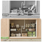 NETEL Under Sink Organizers and Storage, 2 Tier Expandable Under Cabinet Organizer Shelf with 4 Baskets and 4 Panels, Expandable Shelf for Cupboard, Kitchen, Bathroom, Shoe Storage Rack - size: 4 Panels and 4 Baskets