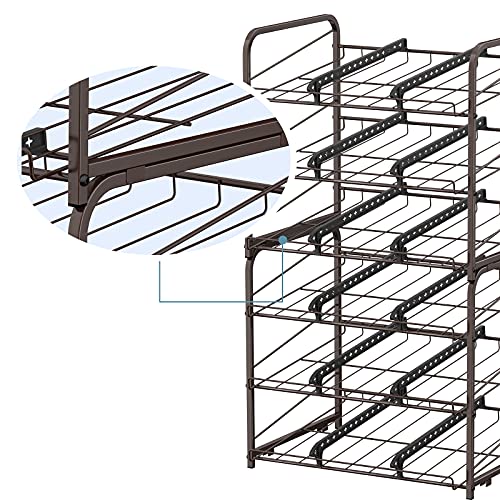 BTY Can Organizer for Pantry Stackable 2 Pack, Can Storage Organizer Rack Stacking Can Dispensers Small Space Holds up to 36 Cans for Pantry, Kitchen, Cabinet- Brown - color: Brown